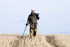 Linwood, Renfrewshire, Scotland, UK. 7th March 2020

Tommy the metal detectorist in fields near Linwood. The fields are known as Glasgow dump fields due to the practice of ploughing Victorian and Edwardian rubbish into the soil to improve drainage.